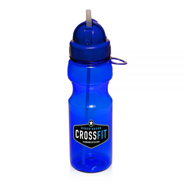AWB67 22 oz Plastic Water Bottles with Straw - Image 4