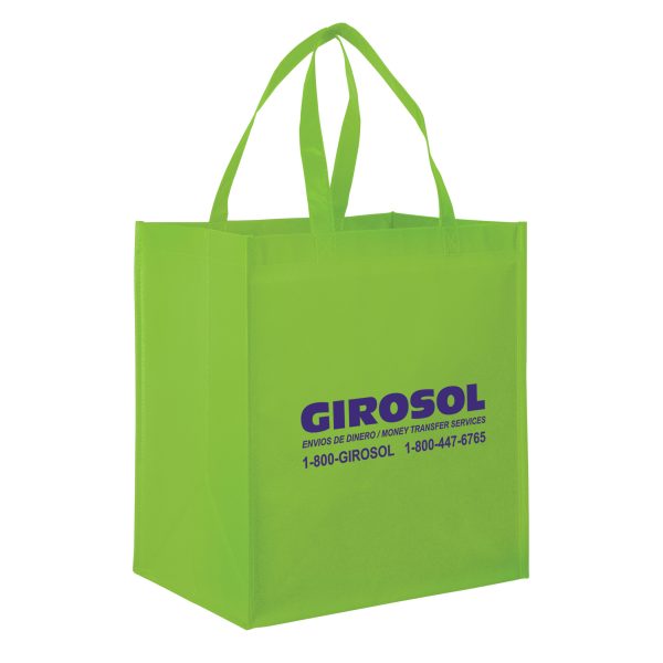 LN131015-Screen Print Gloss Laminated Designer Grocery Tote Bag (13W x 10 x 15H) - Image 3
