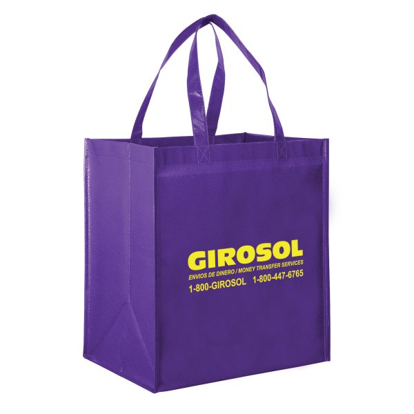 LN131015-Screen Print Gloss Laminated Designer Grocery Tote Bag (13W x 10 x 15H) - Image 5