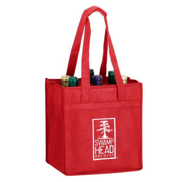 Vine6 Six Bottle Non Woven Wine Tote Bag (10W x 7D x 11H) - Image 6
