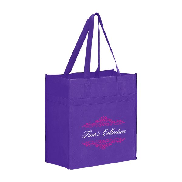 Y2KL13714 Heavy Duty Non Woven Grocery Tote Bag (13W x 7 x 14H) - Image 3