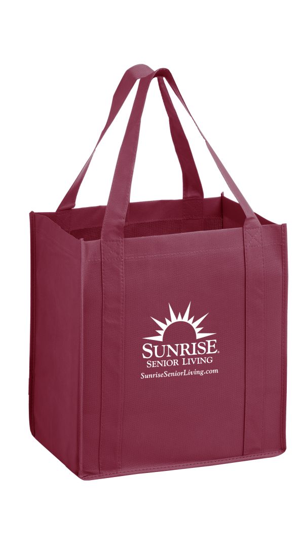 Y2KG12813 Heavy Duty Non Woven Grocery Tote Bag (12W x 8 x 13H) - Image 4