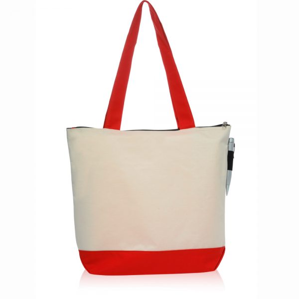Zipper Polyester Tote Bags ATOT92 - Image 3