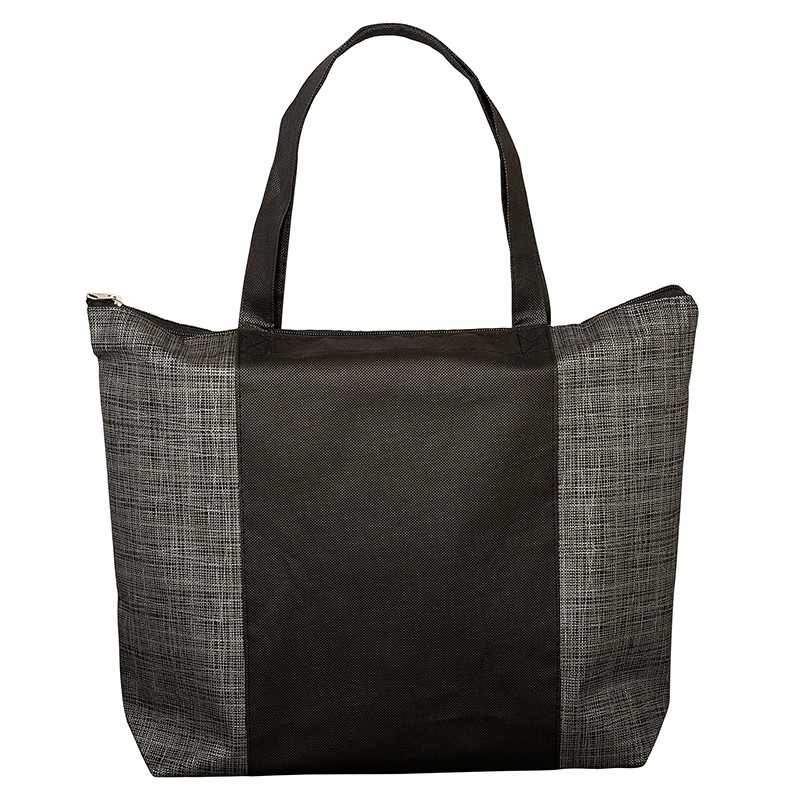 Tonal Non Woven Zipper Trade Show Tote Bag BG134 (17.25w x 13h x 3.5d) - Image 5