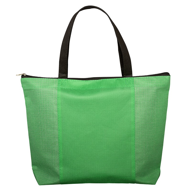 Tonal Non Woven Zipper Trade Show Tote Bag BG134 (17.25w x 13h x 3.5d) - Image 3