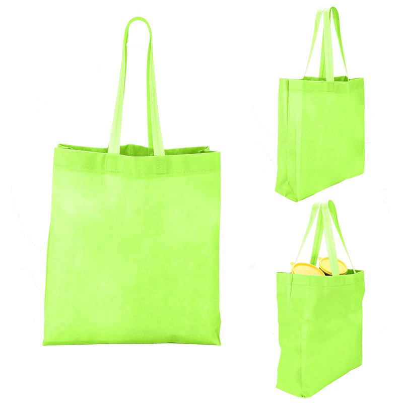 Heat Sealed Non Woven Value Tote With Gusset BG203 (13.5w x 15h x 4.25d) - Image 6