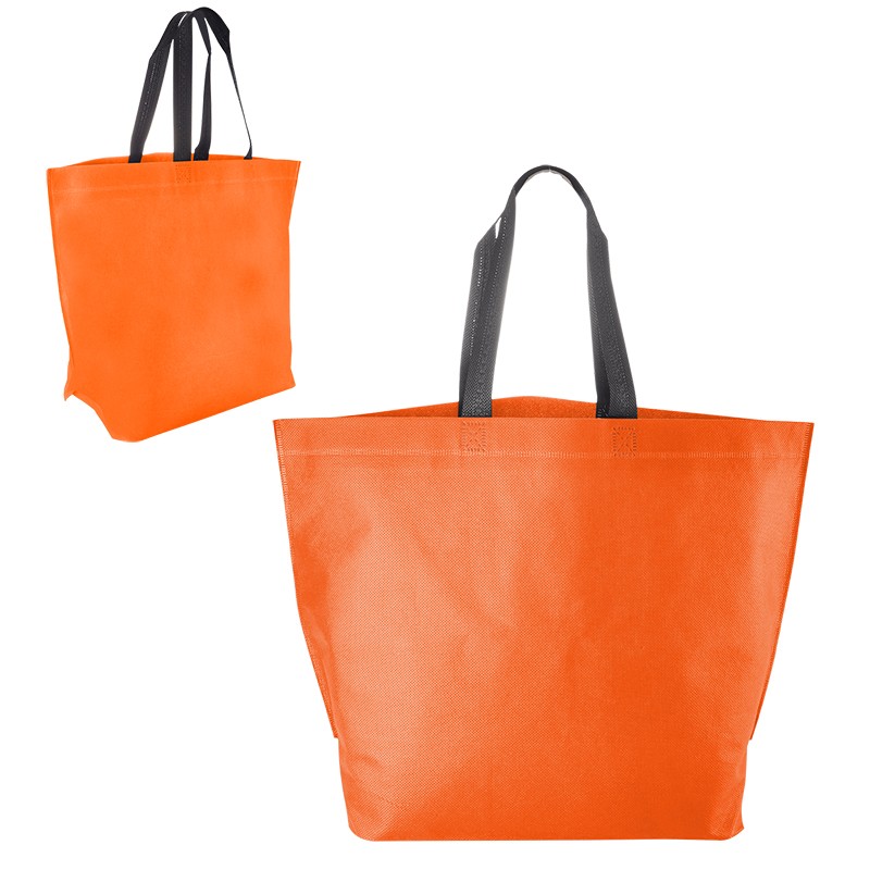 Two Tone Heat Sealed Non Woven Tote BG208 (19w x 13h x 7d) - Image 5