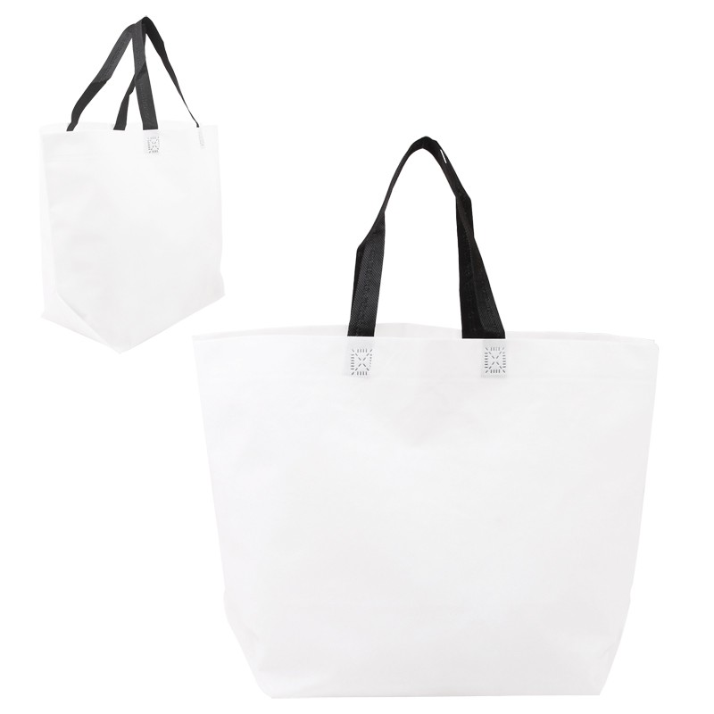 Two Tone Heat Sealed Non Woven Tote BG208 (19w x 13h x 7d) - Image 2
