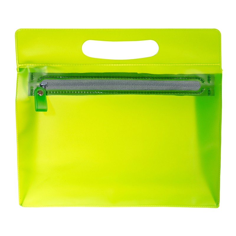 PVC Pouch With Handle PL-1445 (9.5w x 8.75h x 3d) - Image 3
