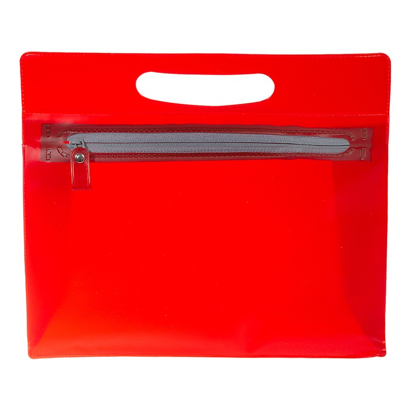 PVC Pouch With Handle PL-1445 (9.5w x 8.75h x 3d) - Image 2