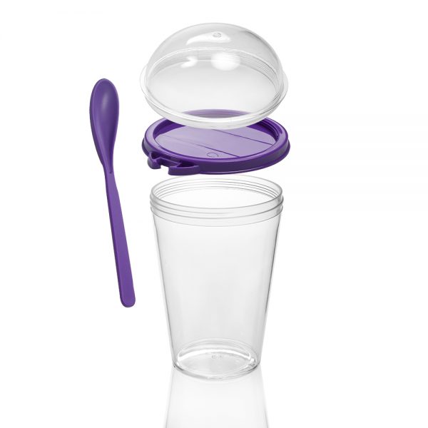 14 oz. Snack-To-Go Cups with Lid and Spoon APG246 - Image 3