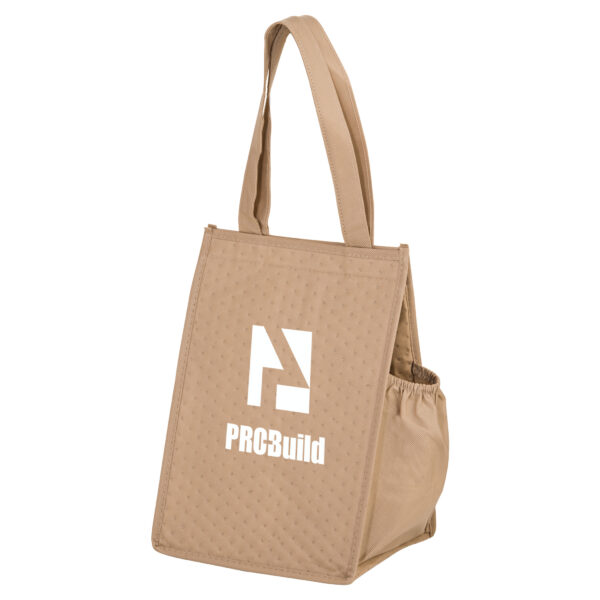 Y2KC812-Screen Print Insulated Non-Woven Lunch Tote and Poly Board Insert (8" W x 7" Gussets x 12" H) - Image 9